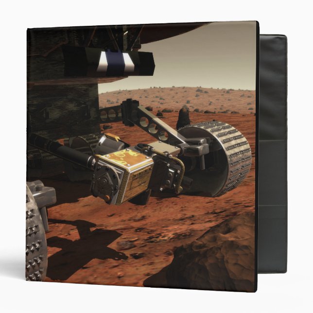 A close-up view of the arm on NASA's Mars Binder (Front/Inside)