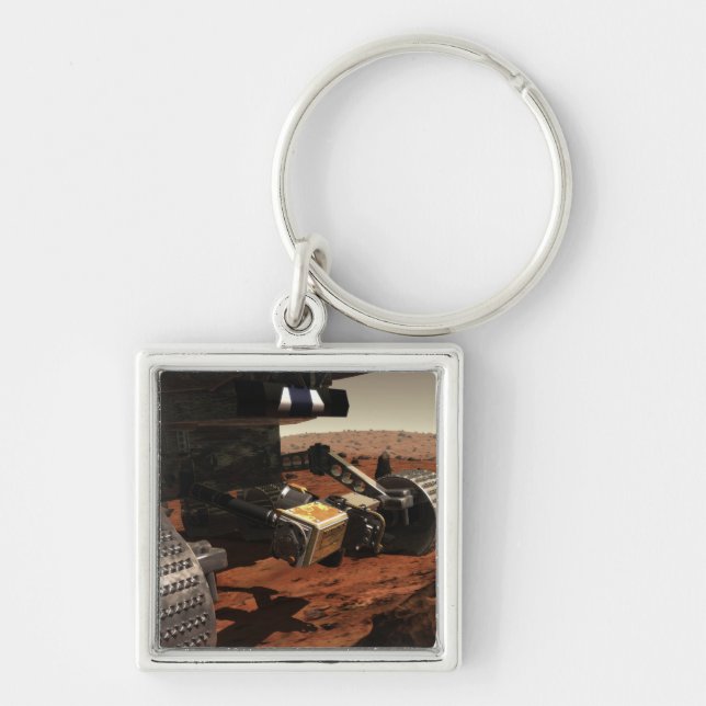A close-up view of the arm on NASA's Mars Keychain (Front)