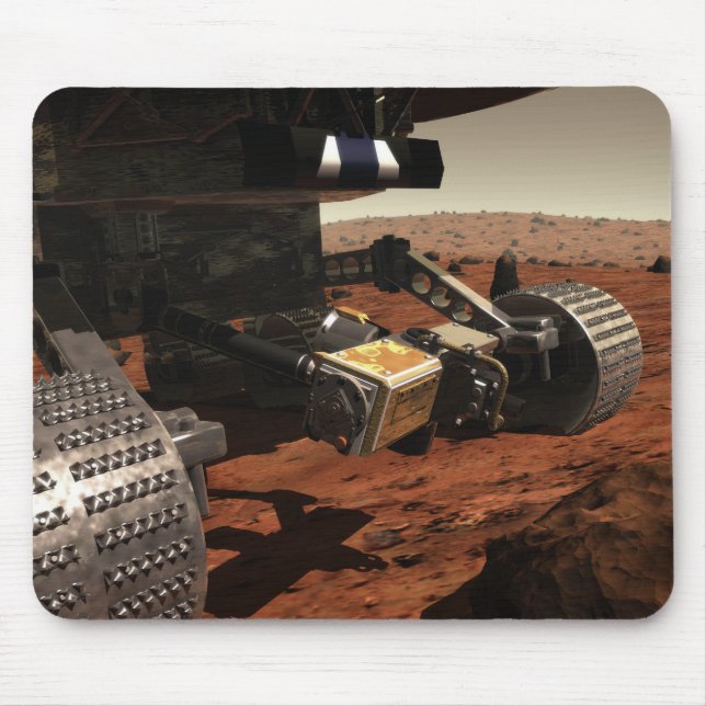 A close-up view of the arm on NASA's Mars Mouse Pad (Front)