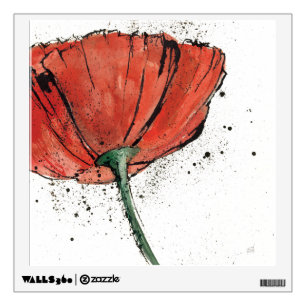 A Closed Flower on a White Background Wall Decal