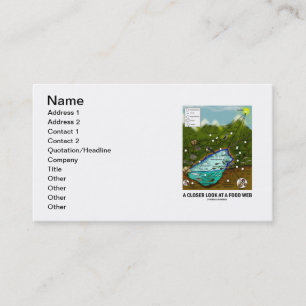 A Closer Look At A Food Web (Biology / Ecology) Business Card