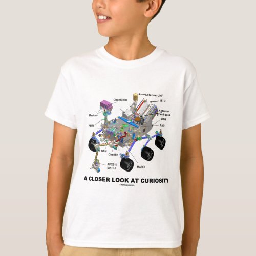 A Closer Look At Curiosity NASA Martian Rover T_Shirt