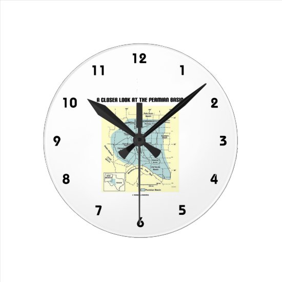 A Closer Look At The Permian Basin (Map) Round Clock