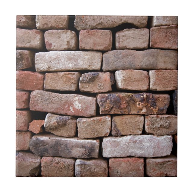 A closer look to a brick wall tile (Front)