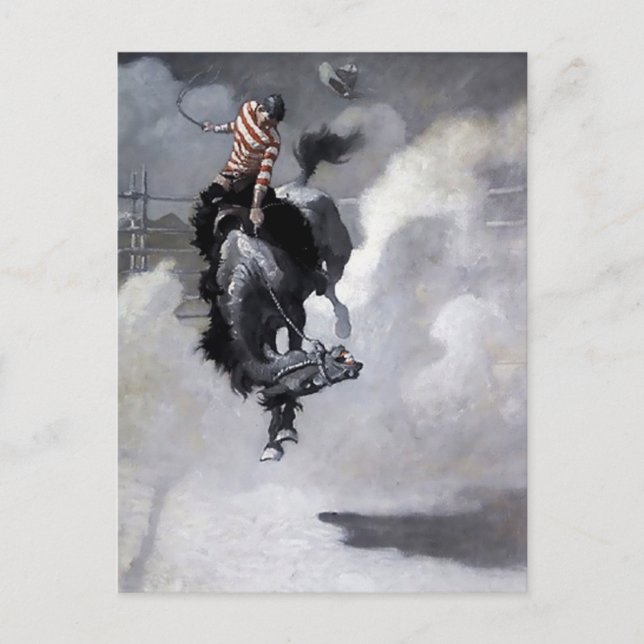“A Cloud of Dust” Western Art by NC Wyeth Postcard (Front)