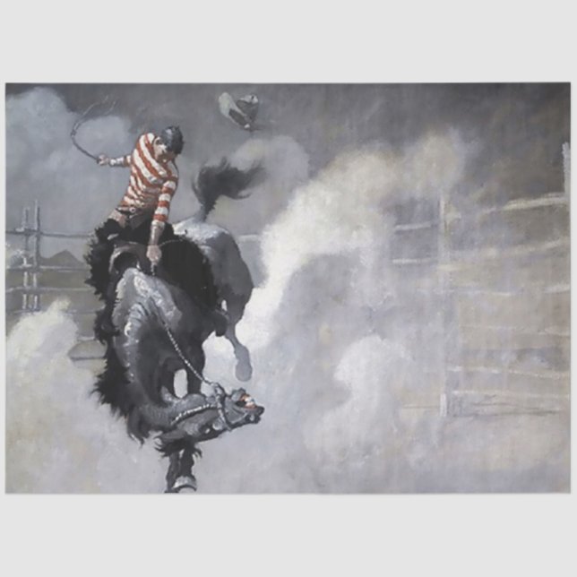 “A Cloud of Dust” Western Art by NC Wyeth Tissue Paper (Front)