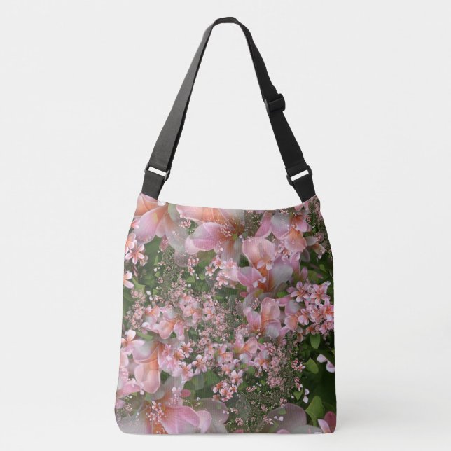A cloud of Pink Frangipani, Shoulder Tote Bag (Front)