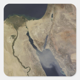 A cloud of tan dust from Saudi Arabia Square Sticker