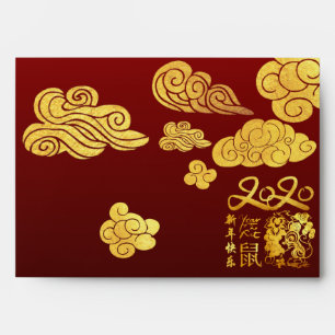 A Clouds Rat paper-cut Chinese New Year 2020 RRE Envelope