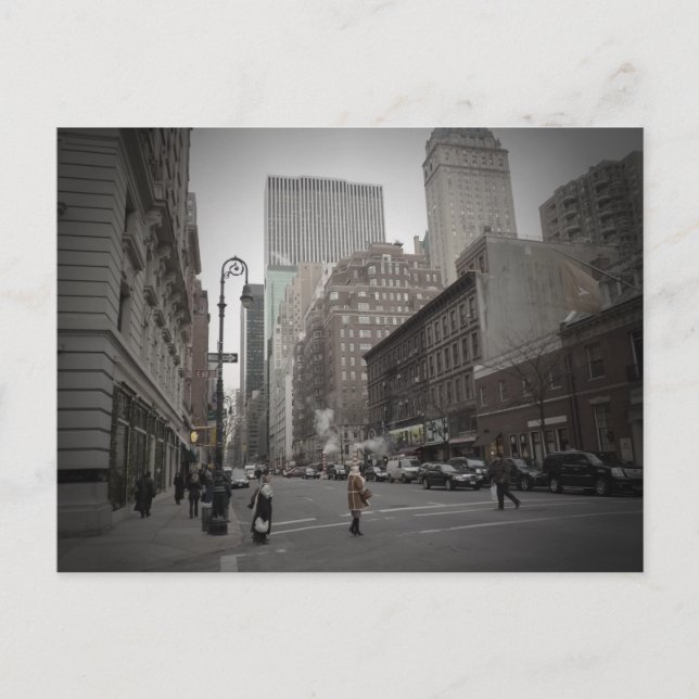 A Cloudy Day on the Upper East Side Postcard (Front)