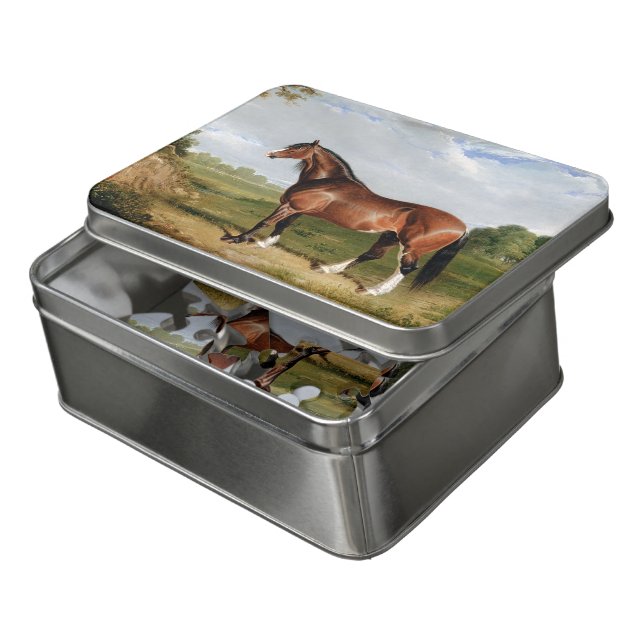 A Clydesdale Stallion Jigsaw Puzzle (Lid Open)