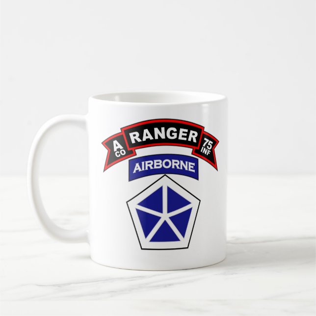 A Co, 75th Infantry - Ranger - Airborne, Germany Coffee Mug (Left)