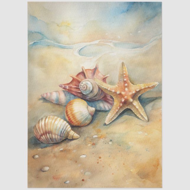 A Coastal Series Design 57 Tissue Paper (Front)