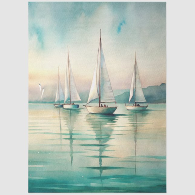 A Coastal Series Design 74 Tissue Paper (Front)