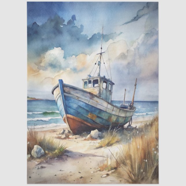 A Coastal Series Design 78 Tissue Paper (Front)