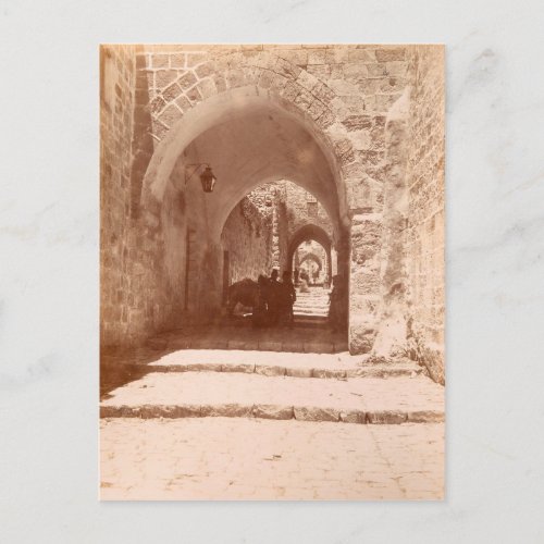 A cobblestone alley in Jerusalem Postcard