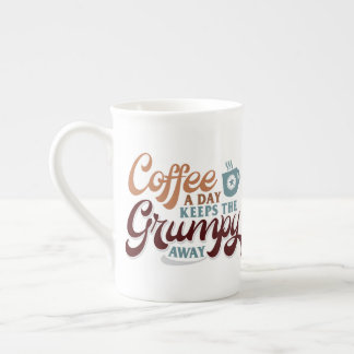 A Coffee a Day for Coffee Lover Gift Bone China Mug
