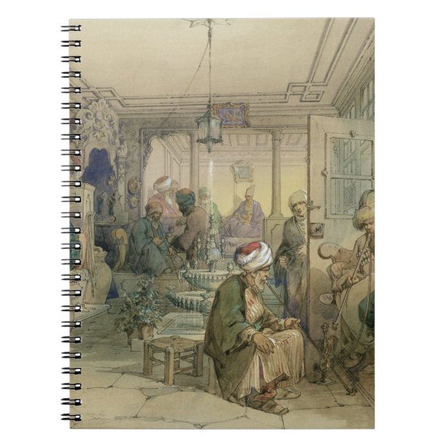 A Coffee House, Constantinople, 1854 (pen & ink & Notebook (Front)