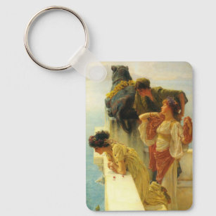 A Coign Of Vantage by Sir Lawrence Alma-Tadema Keychain