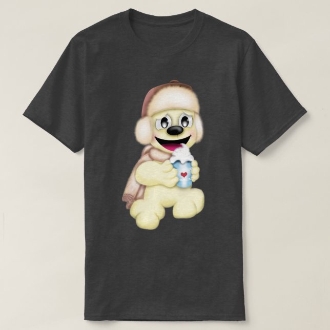 A cold bear with a hot drink T-Shirt (Design Front)