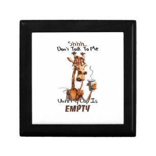 A Cold Giraffe With A Cup Of Coffee Gift Box