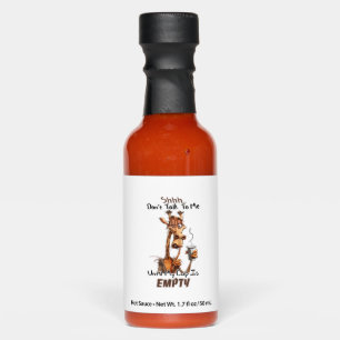 A Cold Giraffe With A Cup Of Coffee Hot Sauces