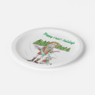 A Cold Minnesota Christmas for Babs and Bubbles Paper Plates