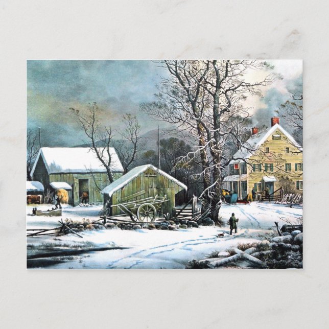A Cold Morning - Art Poscard Postcard (Front)