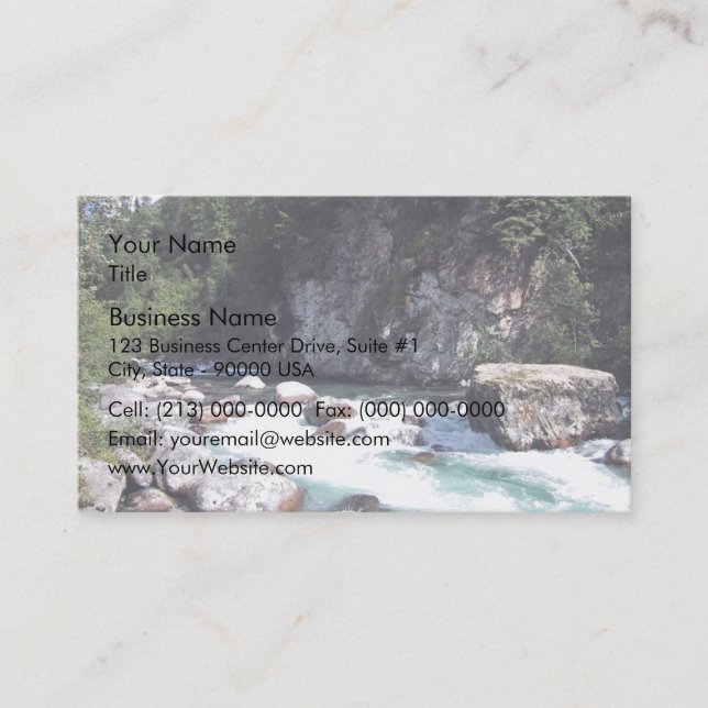 A cold mountain creek business card (Front)