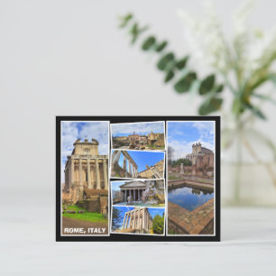 A collage from Rome, Italy Postcard
