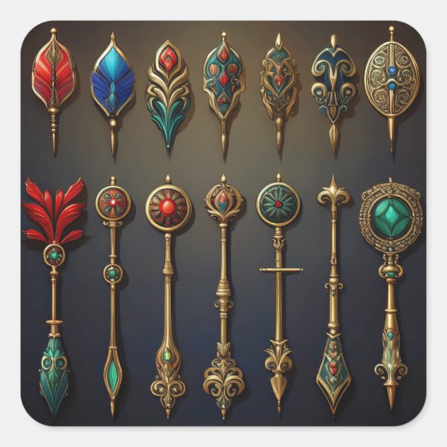 A Collection of Ancient Darts Square Sticker (Front)