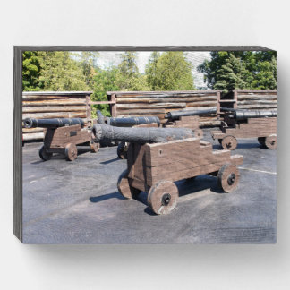 A Collection of Cannons Wooden Box Sign