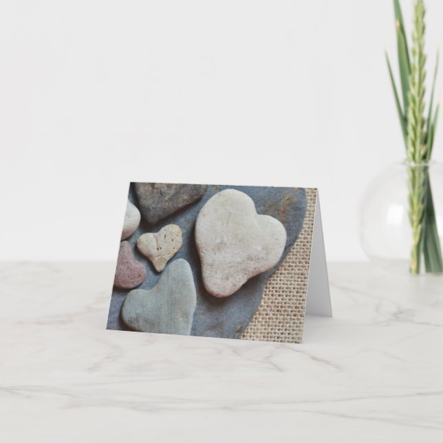 A collection of Heart Shaped Rocks Card (Front)