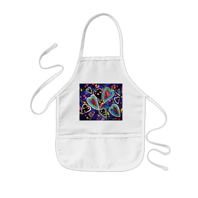 A collection of hearts kids' apron (Front)