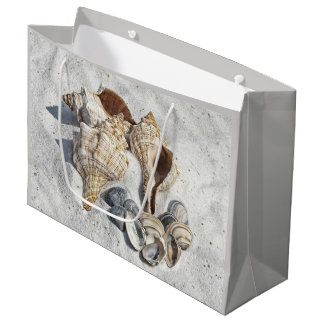 A Collection of Seashells on Sand Large Gift Bag