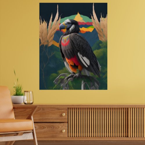 A Coloful Condor nature in background Poster