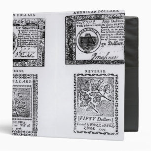 A colonial six dollar bill 3 ring binder
