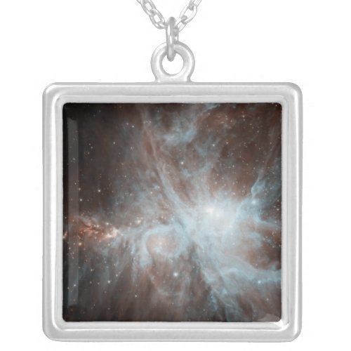 A colony of hot young stars in the Orion Nebula Silver Plated Necklace