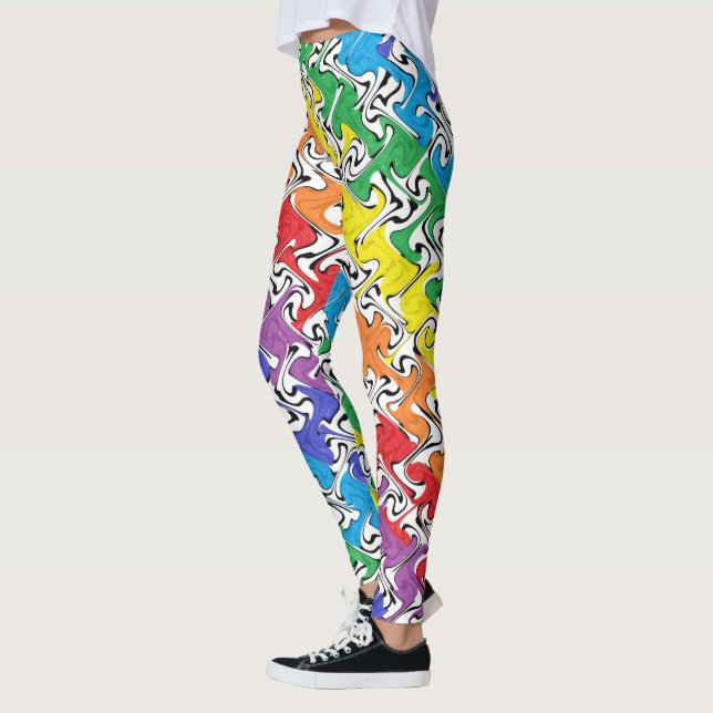 A Colorful Abstract Leggings (Left)