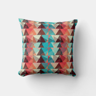 A colorful abstract pattern throw pillow