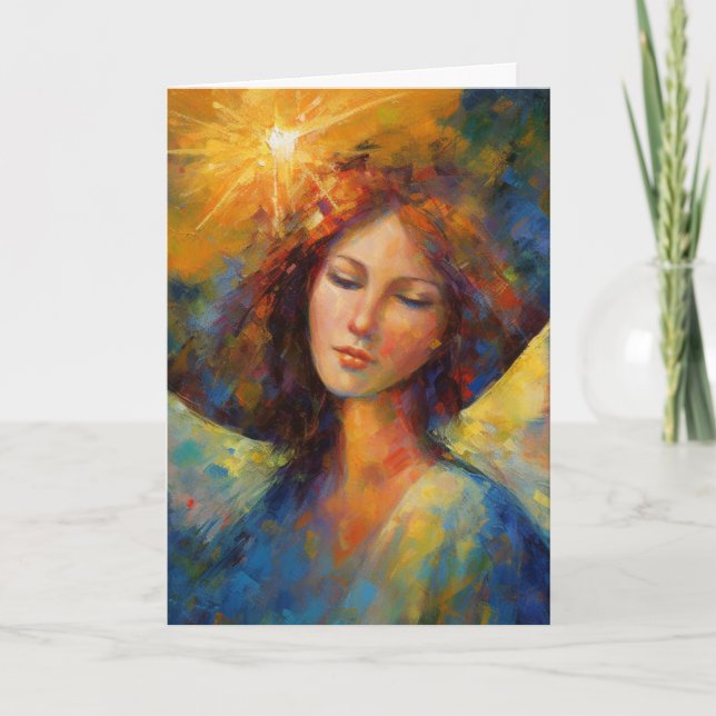 A Colorful Angel Glows All Occasions  Card (Front)