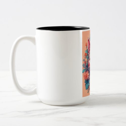 A colorful animated sticker Two_Tone Coffee Mug