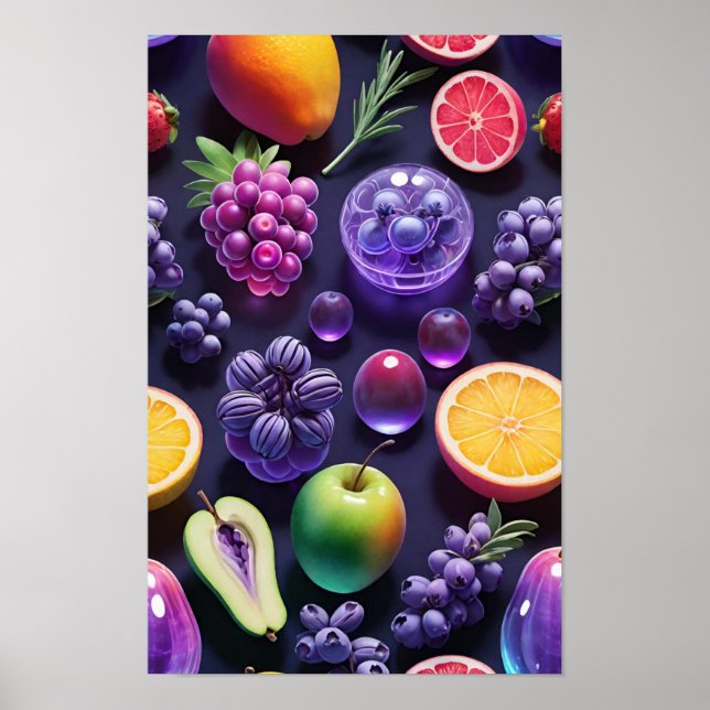 A Colorful Assortment of Fruits Poster (Front)