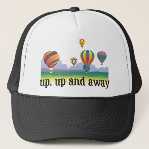 A colorful balloon flying gift _ hot Air Balloons Trucker Hat