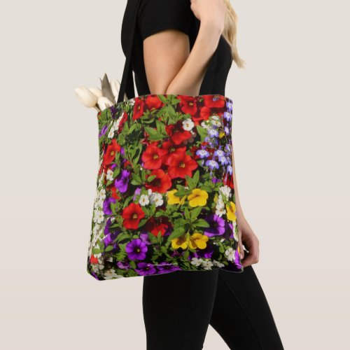 A Colorful Basket of Summer Annual Flowers Tote Bag