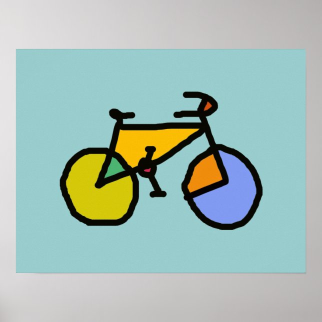 a colorful bicycle poster (Front)