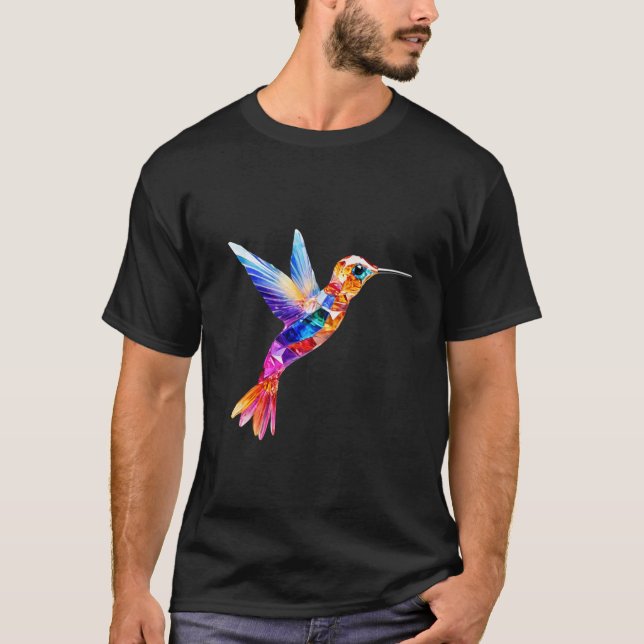 A colorful bird summer design man t-shirt  (Front)