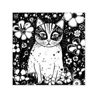 A Colorful Cat Self-inking Stamp