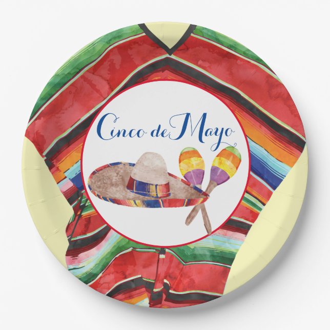 A Colorful Celebration 9" Round Paper Plate (Front)