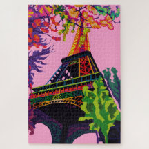 A Colorful Celebration of the Eiffel Tower